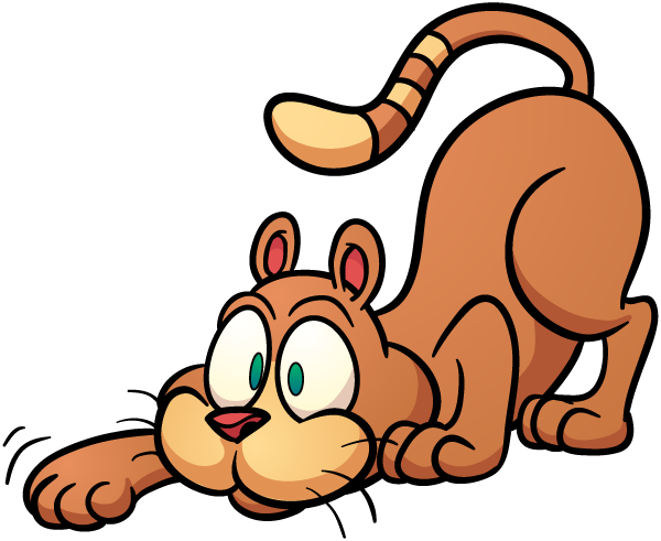 cartoon cat playing
