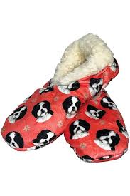 SHIH TZU BLACK SLIPPERS