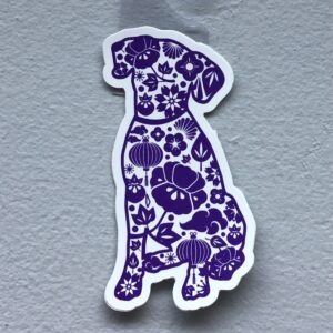 PAISLEY DOG DECAL