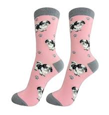 SHIH TZU BLACK / WHITE SOCKS