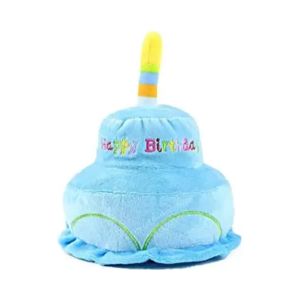 BLUE BIRTHDAY CAKE DOG TOY