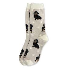 DACHSHUND BLACK SOCKS